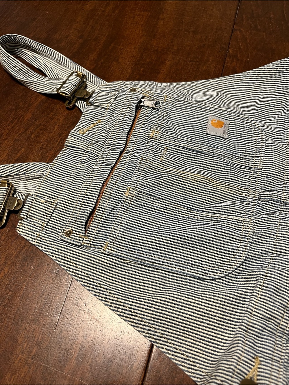 Carhartt Railroad Stripe Denim Bib Overalls (2018)
